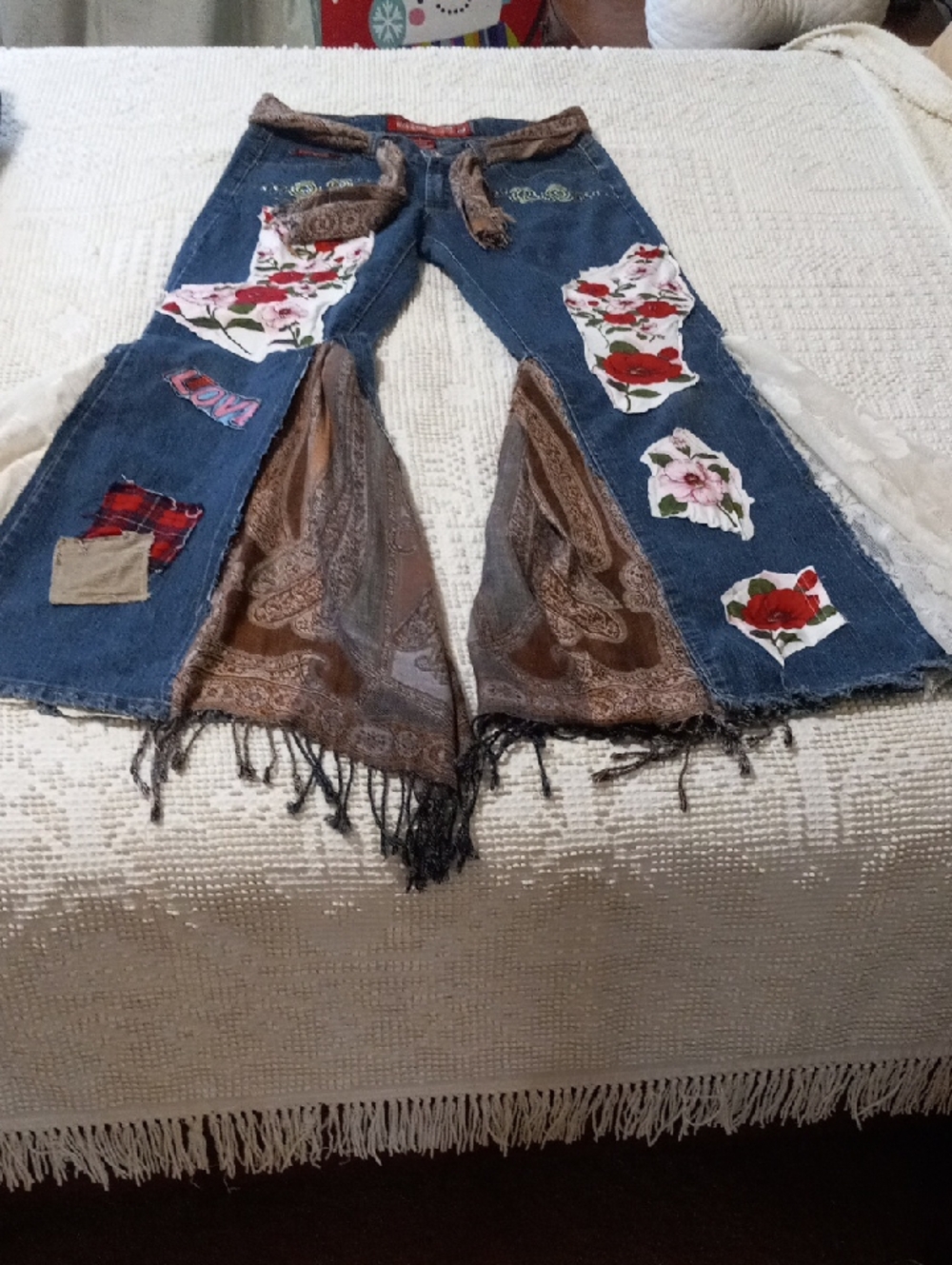 Vintage RICHCOW UPCYCLED JEANS SZ.11 R